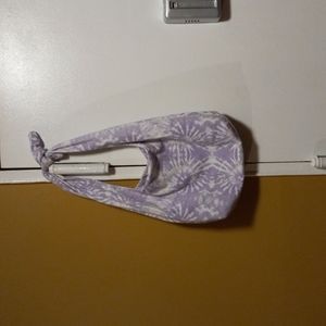 Purple and white.tye.die hobo bag